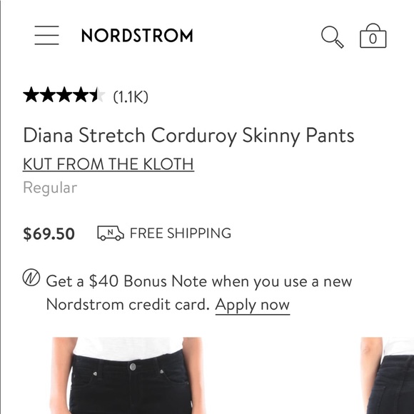 EUC Kut from the Cloth Diana Skinny purple cords - Picture 9 of 10